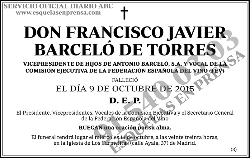 Francisco Javier Barceló de Torres